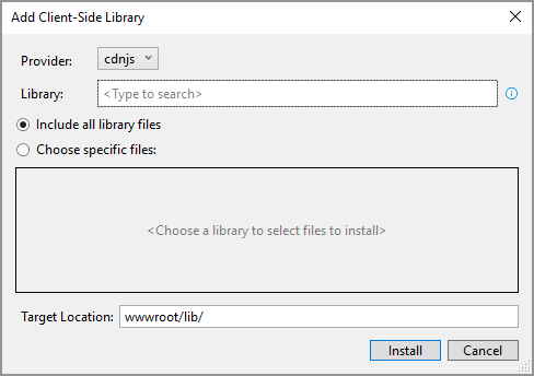 ASP.net Core libman.json file